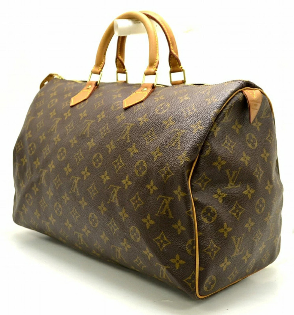 Louis Vuitton Travel Handbag Monogram Boston Bag Speedy Brown
